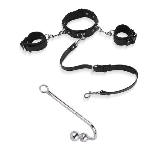 and Cuffs Hook with Anal Beaded Elegant 5334 Collar 0104